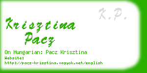 krisztina pacz business card
